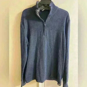 THE north face men’s 1/4 zip mock‎ neck 10% wool sweater. XL
